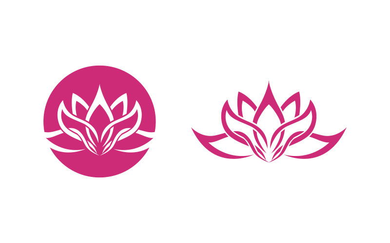 Lotusbloemlogo, schoonheidssalon, cosmetische huidverzorging, vectorpictogramontwerp v.111