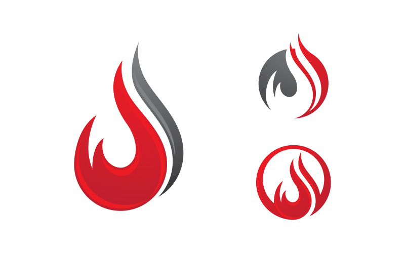 Modèle de conception vectorielle d'illustration d'icône de logo de flammes vv.72