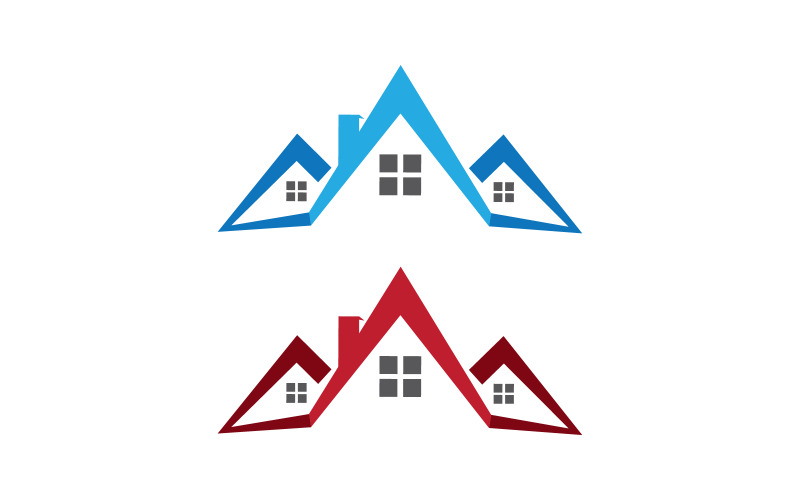 Modèle de logo d'icône de concept de propriété de maison v.36