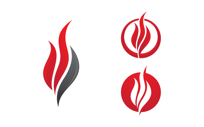 Modello di progettazione vettoriale dell'icona del logo Flames vv.66