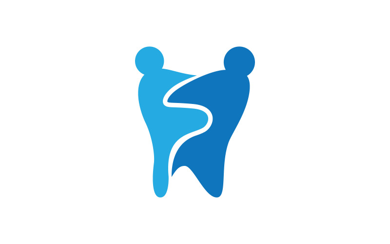 Modello di progettazione vettoriale dell'icona del logo per l'assistenza medica odontoiatrica v.73