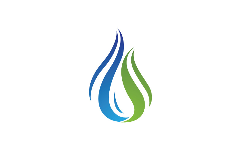 Vattendroppe VVS-logotypmall vektorillustration v.117