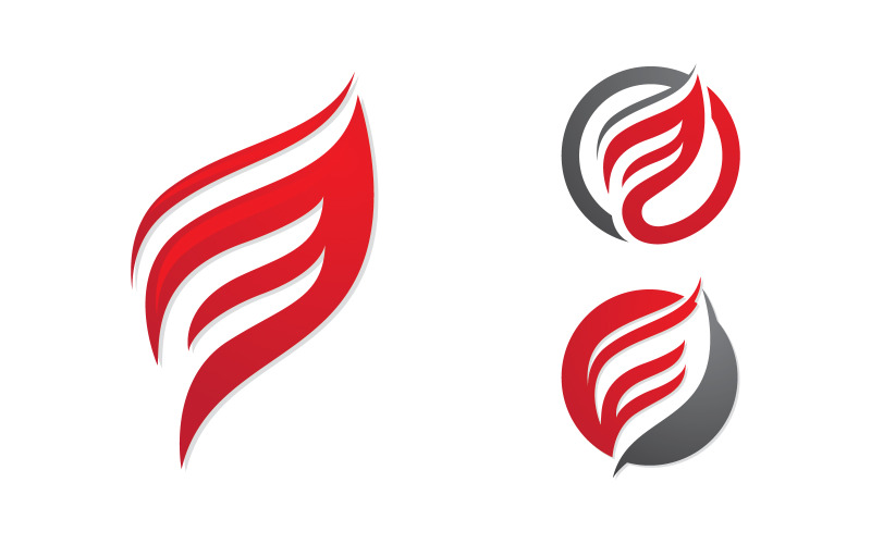 Vlammen Logo pictogram illustratie vector ontwerp sjabloon vv.69