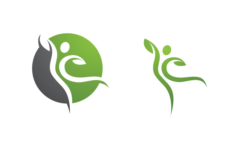 Zdrowe życie Ludzkie logo sportowe ilustracja v.105