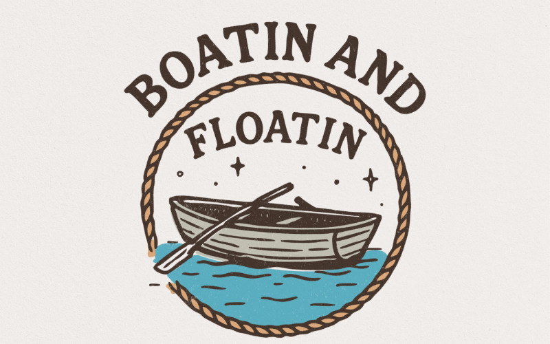 Boatin Floatin PNG, Summer, Lake, Boat, Trendy, Doodle Letters, Sublimation, Digital Download,