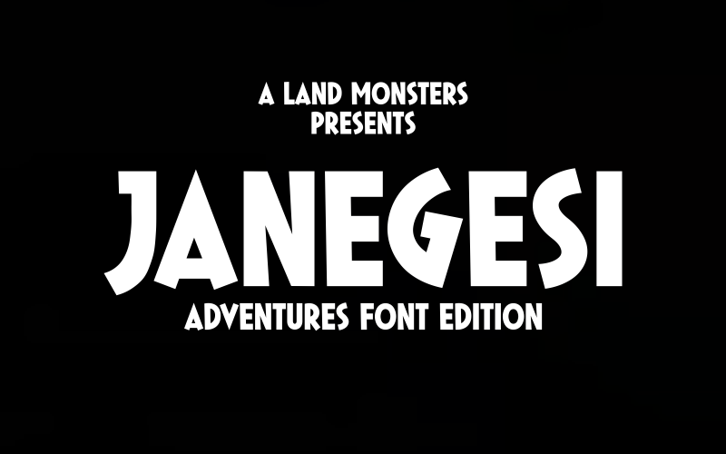Fuente JANEGESI | Tipografía abstracta japonesa de aventura
