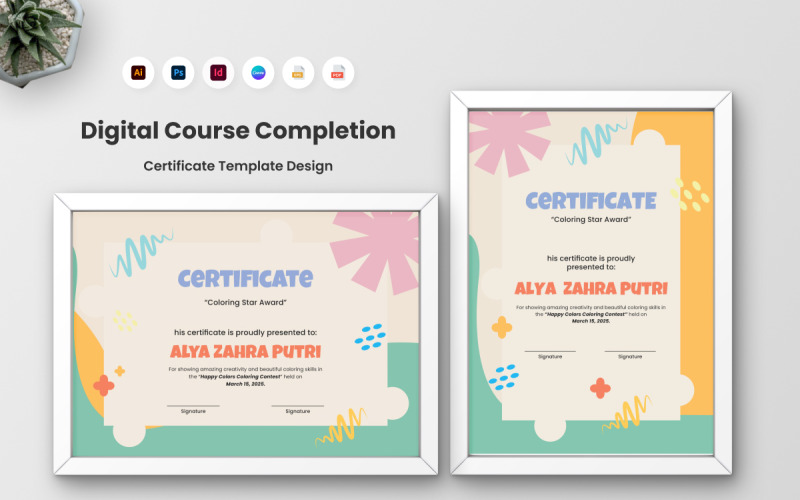 Certificato contemporaneo per corsi digitali