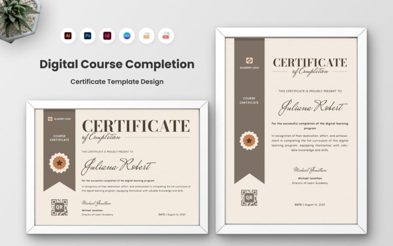 Digital Course Completion Certificate