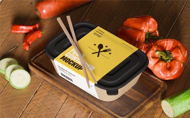 Food Container Mockup Template #521480 - TemplateMonster