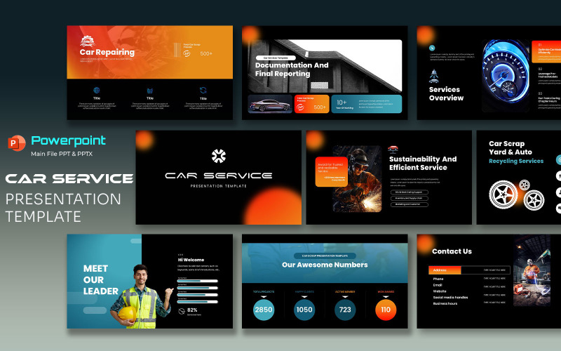 Autoschrottplatz PowerPoint-Vorlagen