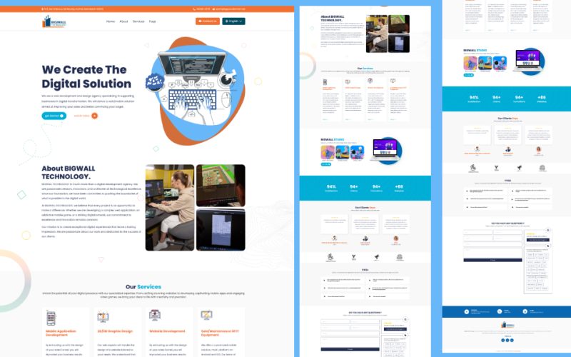 BigWall Technology - Page de destination des solutions informatiques et des services aux entreprises