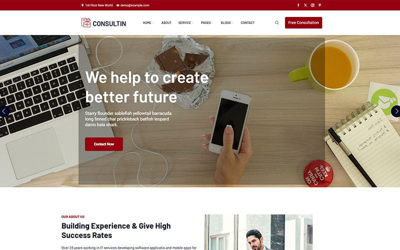 Consultan - Plantilla de sitio web de consultoría