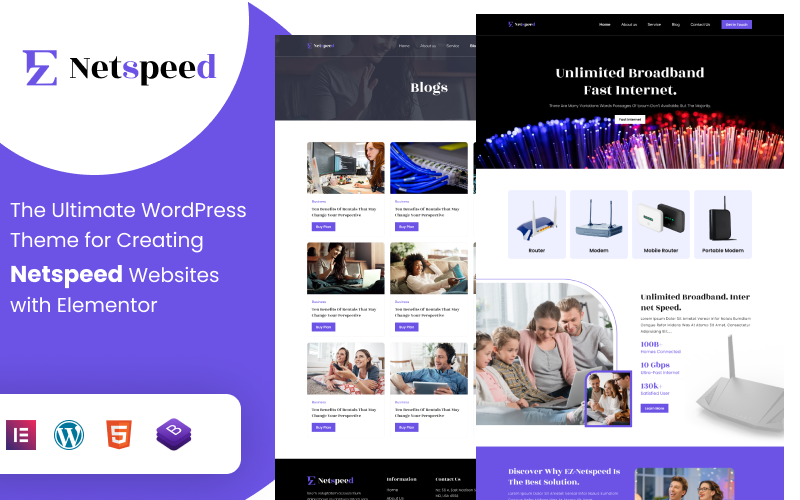 EZ-Netspeed: el mejor tema de WordPress para proveedores de servicios de Internet