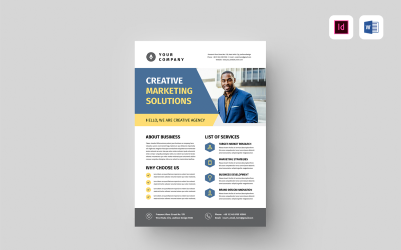 公司传单 | Microsoft Word 和 Adobe Indesign