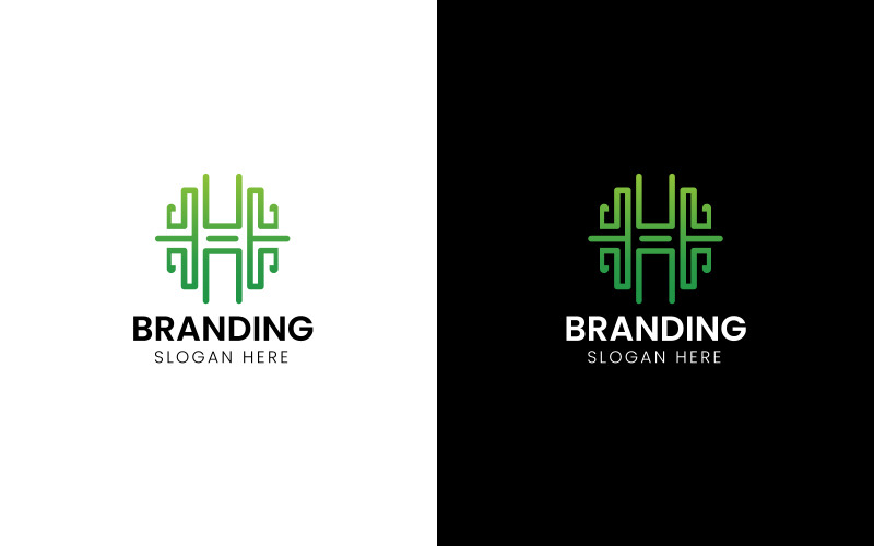 Letter H luxury company logo-914