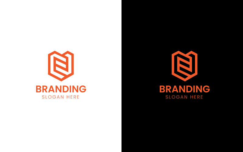 Letter NE business logo-905