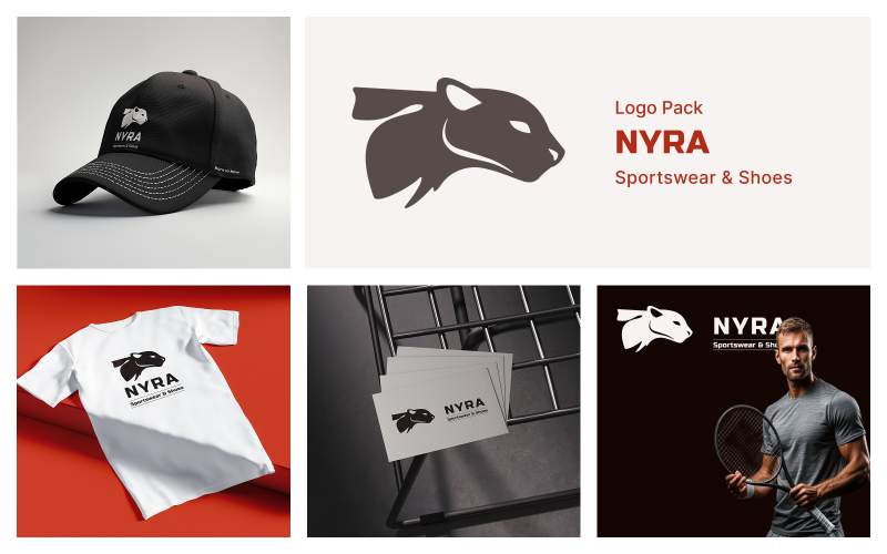 NYRA Sportswear & Shoes – Šablona loga Sportstyle