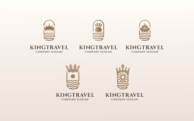 Шаблон логотипа King Travel