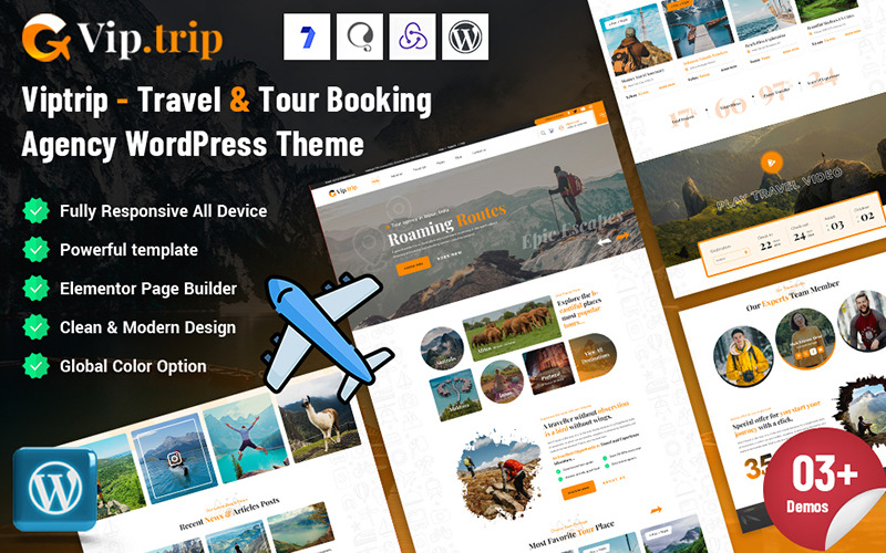 Viptrip - Motyw WordPress dla agencji rezerwacji podróży i wycieczek