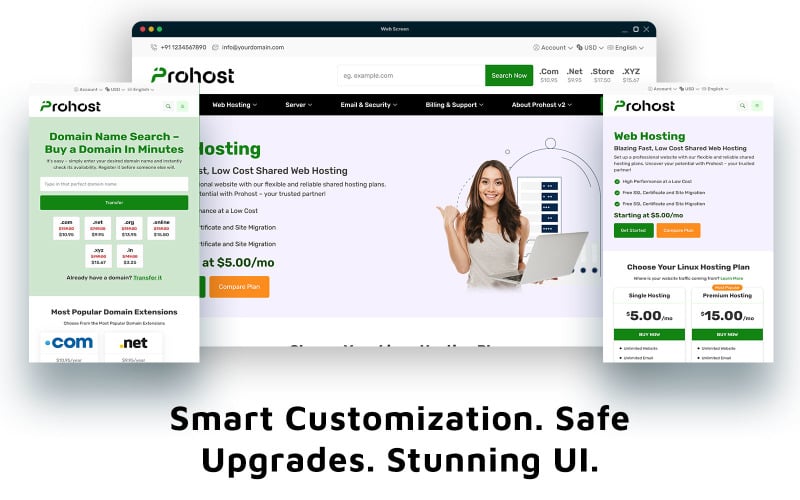 Nuevo tema WHMCS de Prohost: moderno, adaptable y diseñado para la excelencia en hosting.