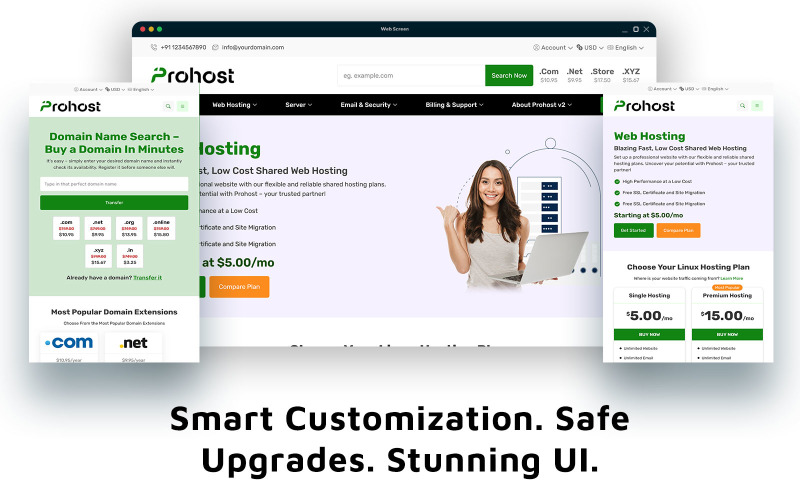 Nuovo tema WHMCS di Prohost: moderno, reattivo e progettato per l'eccellenza nell'hosting