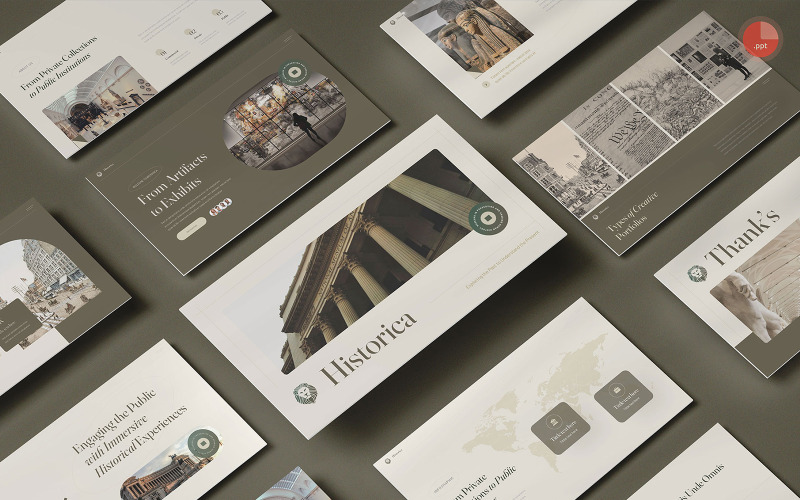 Historica - Modello di presentazione PowerPoint per la storia e i musei