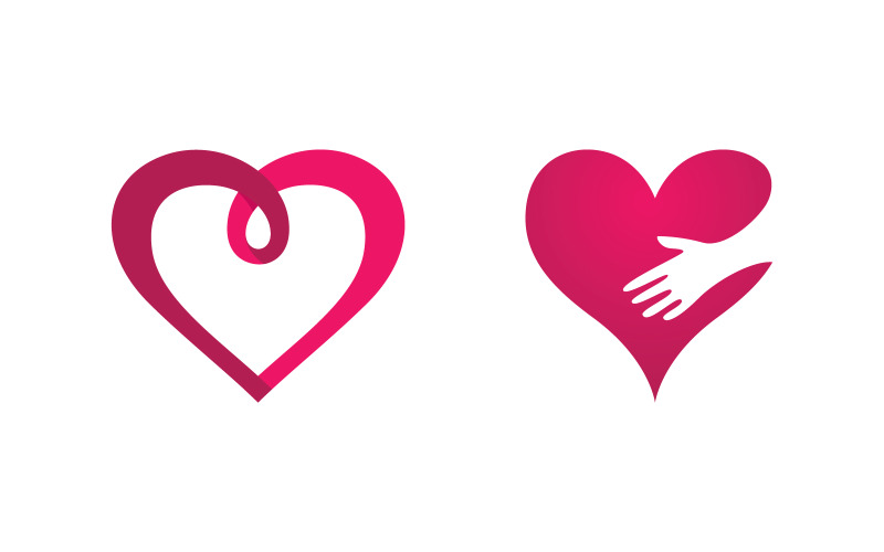 Human care adoption group network and social logo design vv.47