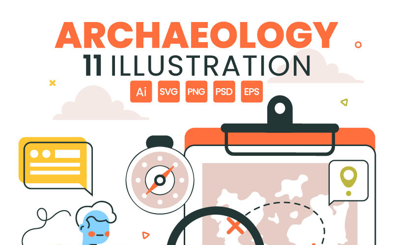11 Archeology Vector Design Illustration