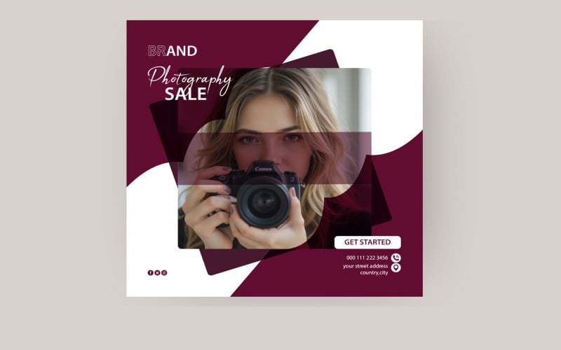 Modello di progettazione per post di vendita di fotografia