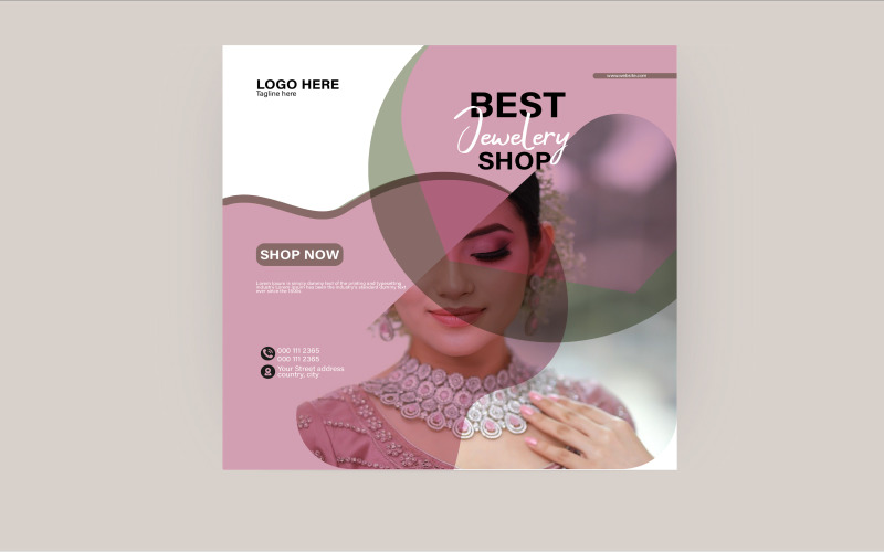 Modern Jewelry Sale Instagram Post Design