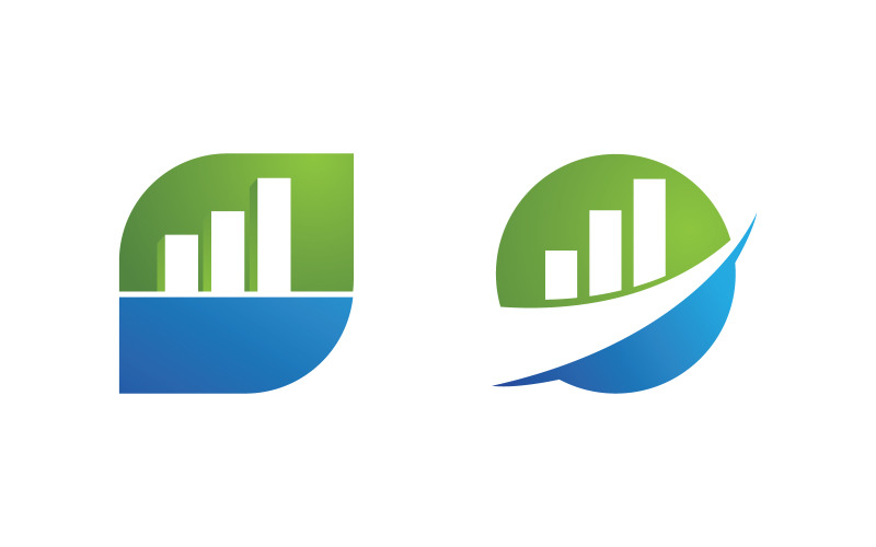 Business growth Finance concept logo illustration design v.59