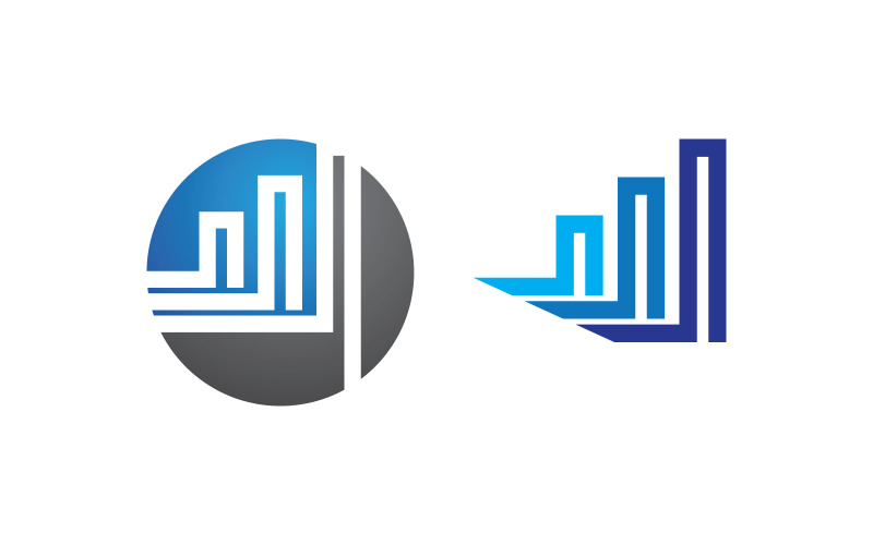 Business growth Finance concept logo illustration design v.63