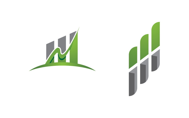 Business growth Finance concept logo illustration design v.65