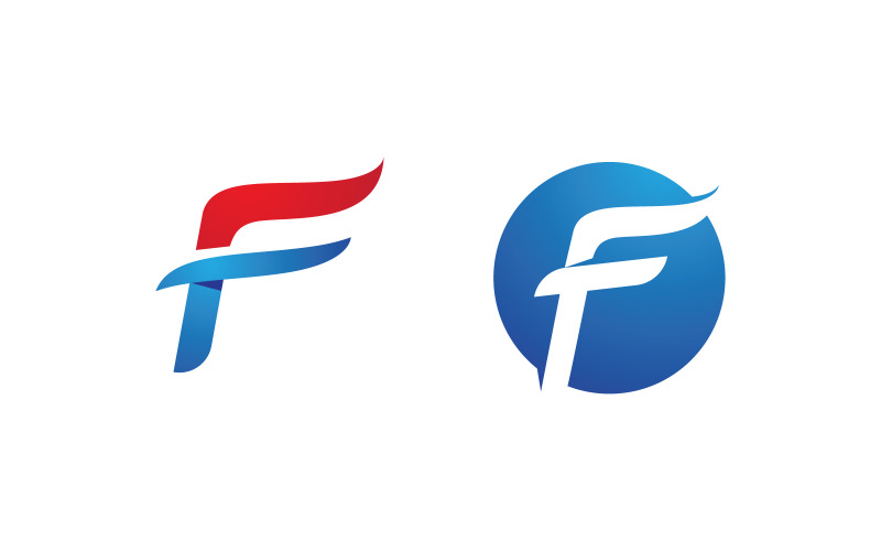 F Letter Logo icon illustration vector design template v.6