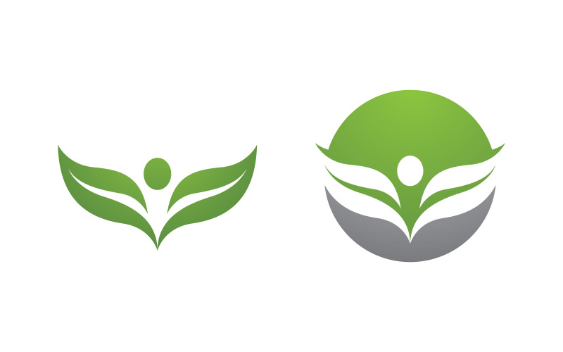 Healthy life Human fit sport logo sign illustration v.124