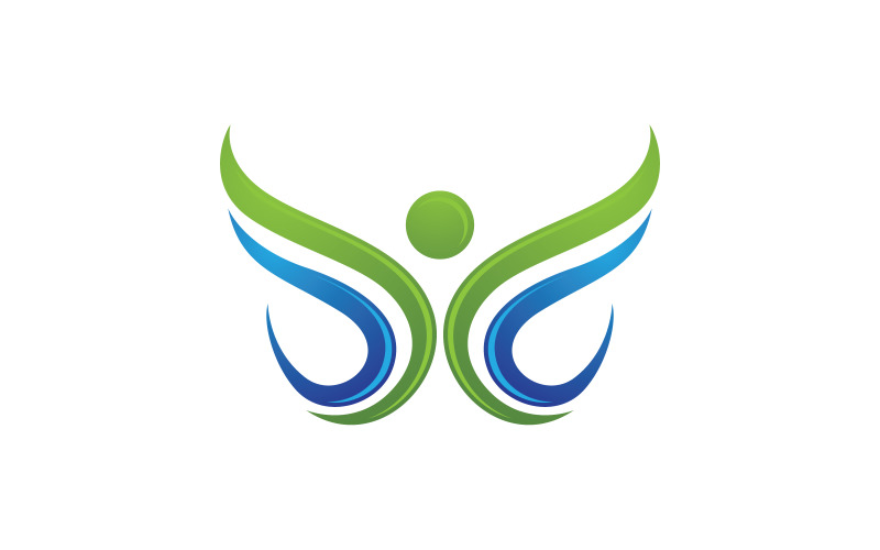 Healthy life Human fit sport logo sign illustration v.133