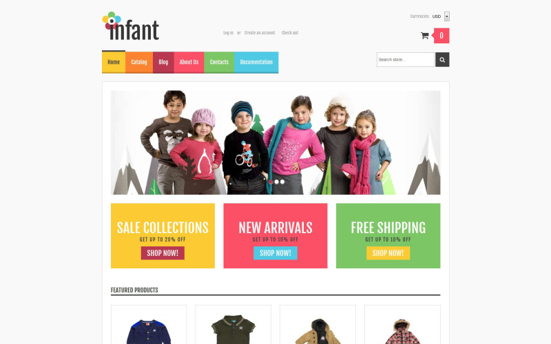Адаптивна тема Shopify для дитячого магазину