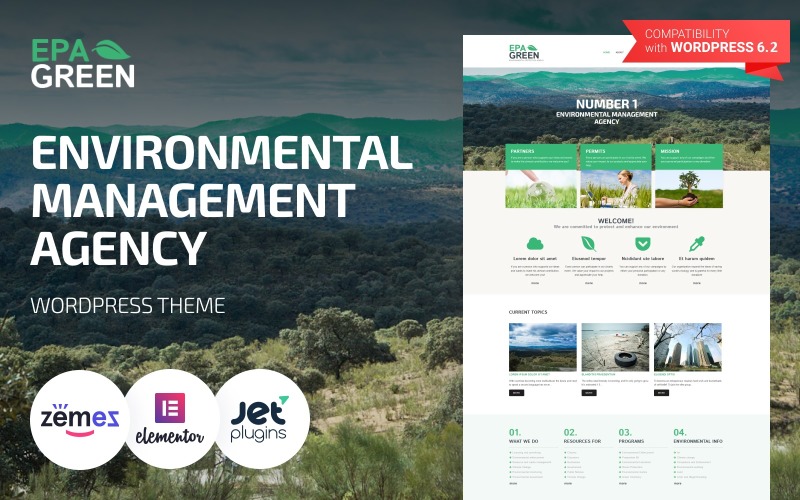Epa Green - Milieuvriendelijk WordPress-thema