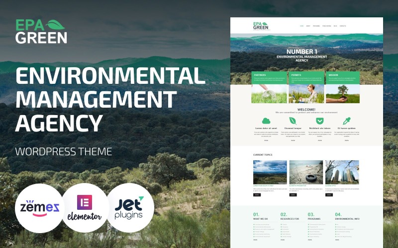 Epa Green - Thème WordPress respectueux de l'environnement