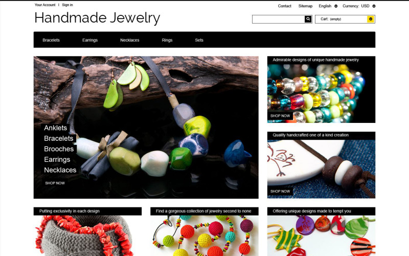 Handgemaakte ornamenten PrestaShop-thema