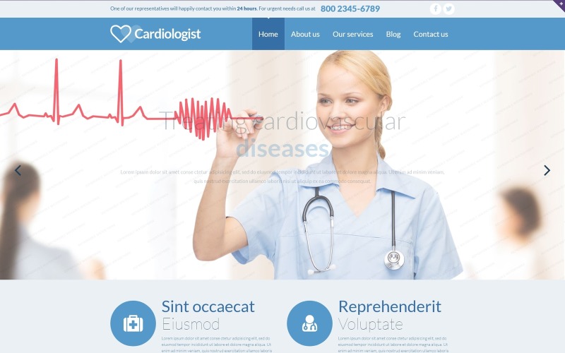 Mall för medicinsk responsiv webbplats