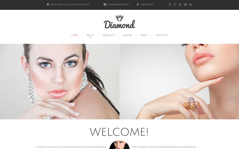 Modèle de site Web réactif de bijoux