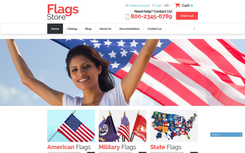 Nemzeti zászlók Shopify téma