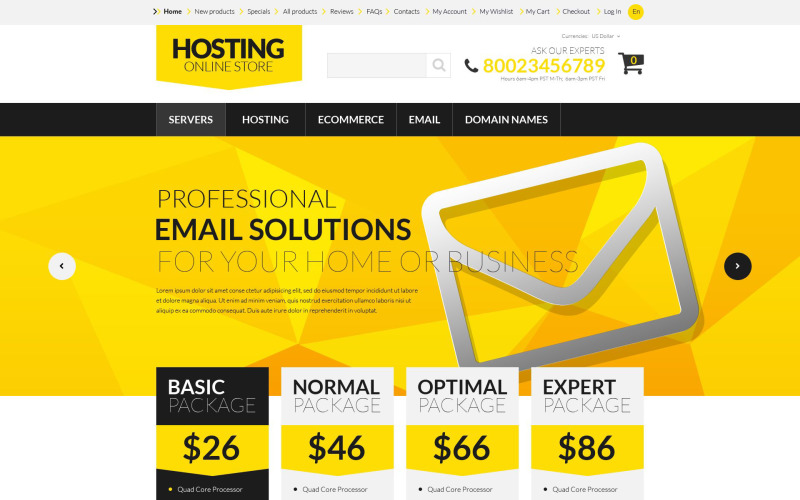 Шаблон хостингу ZenCart