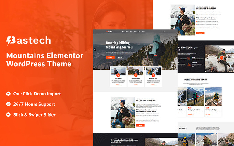 Bastech - Dağlar Elementor WordPress Teması