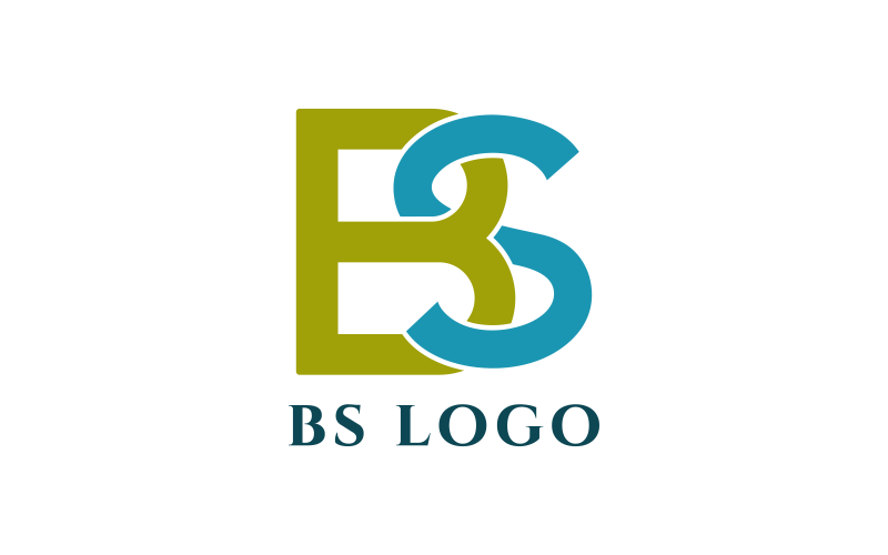 BS Letter Initials Logo Design Template