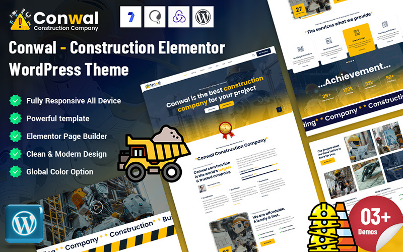Conwal - WordPress тема для Construction Elementor