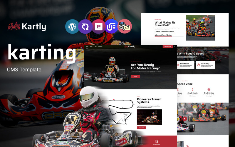 Kartly - Karting Kulübü Çok Amaçlı Duyarlı WordPress Teması