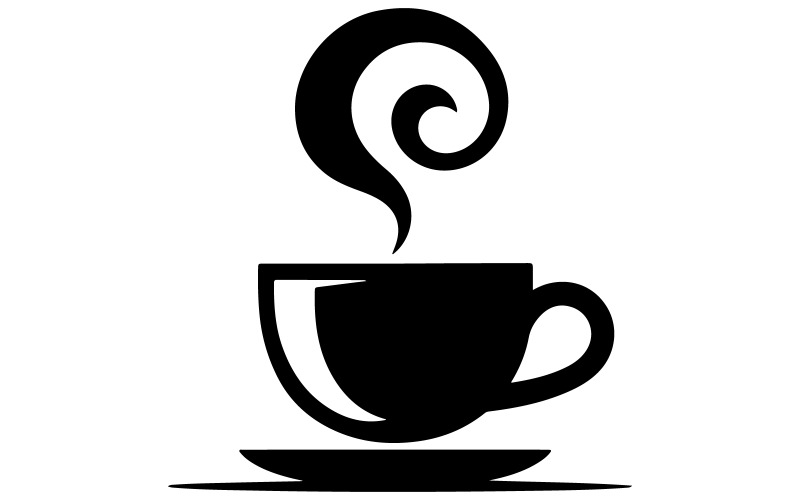 Modern stylized vector of a coffee cup