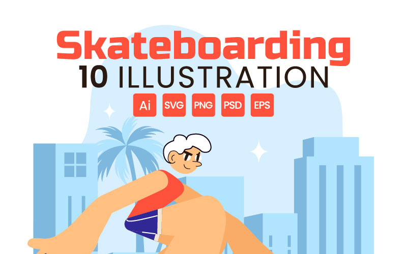 10 extrémních skateboardových triků, ilustrace